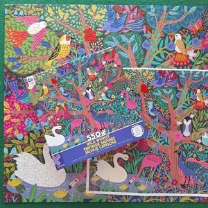 Ceaco Wild‎ Whimsy 550 Piece Jigsaw Puzzle Colorful Birds Swan Peacock 24x18